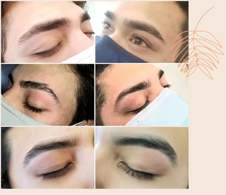 A man with different types of eye brows.